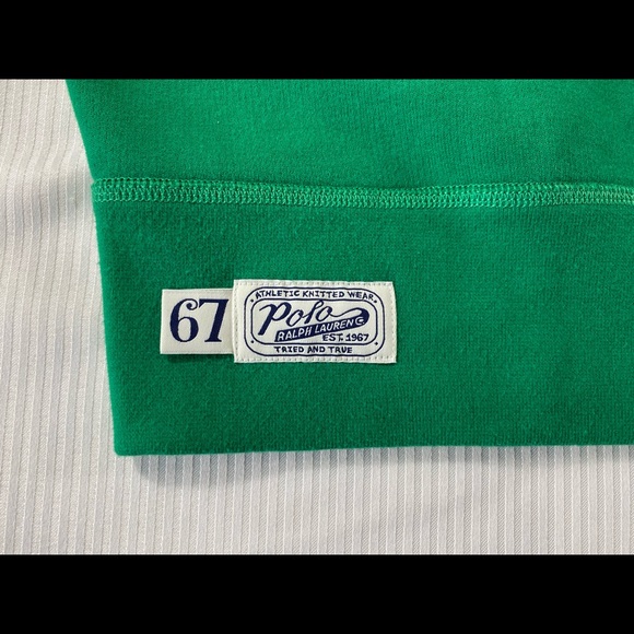 Polo Ralph Lauren 67 Spell Out Green Crewneck Sweater - Picture 3 of 12